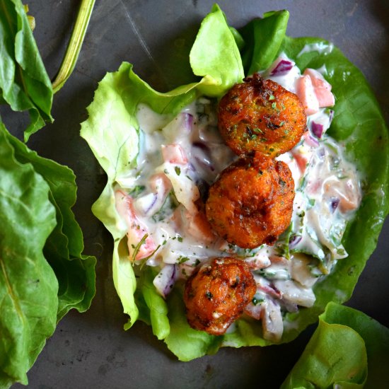 Golden Beets Tater Tots Lettuce Wrap