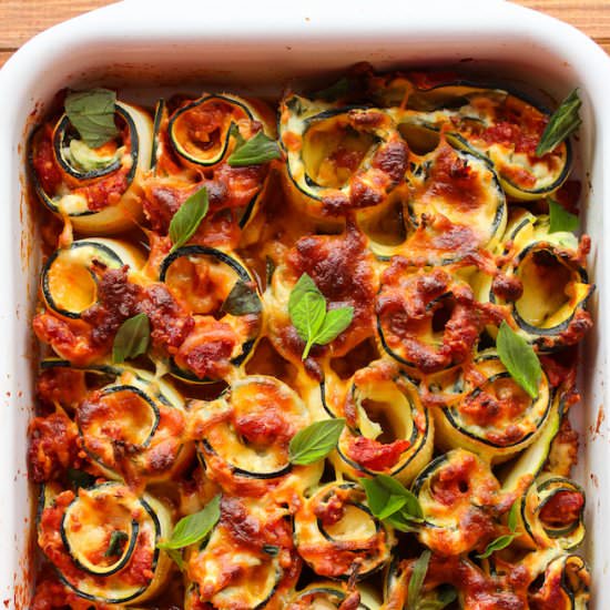 Vegetarian Zucchini Lasagna Spirals