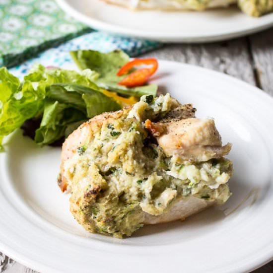 Zucchini & Ricotta Stuffed Chicken