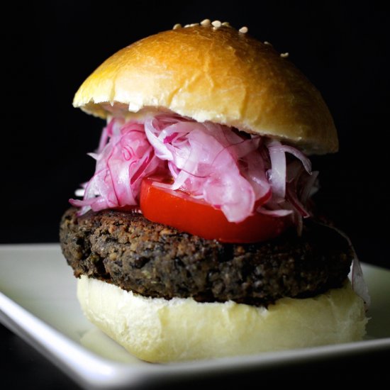 Sprouted Black Lentil Walnut Burger