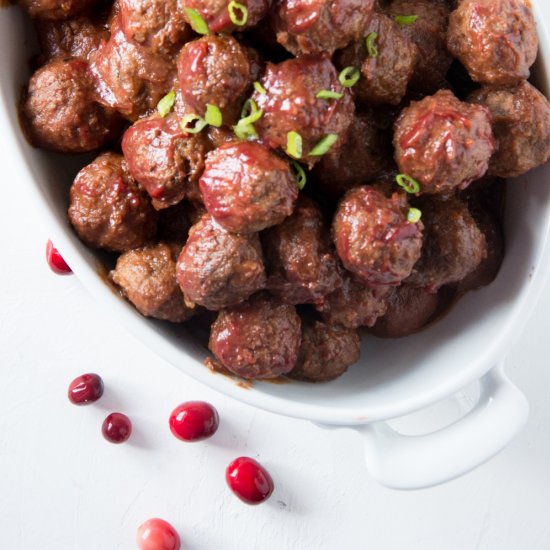 Low Carb Cranberry Party Meatballs