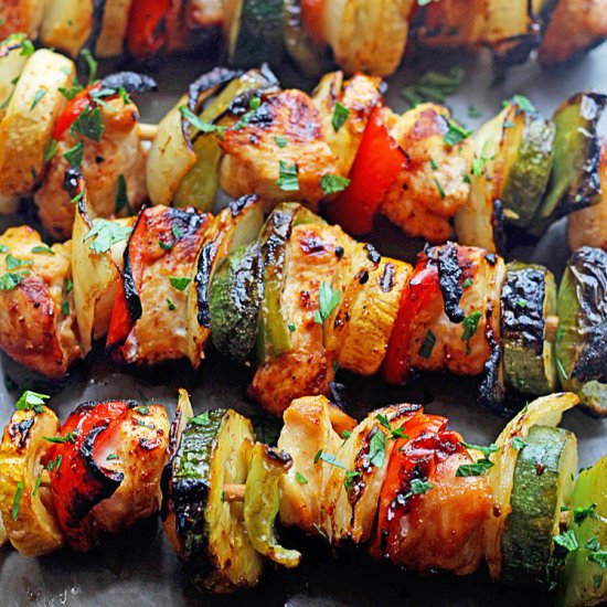 Grilled Apricot Chicken Kabobs