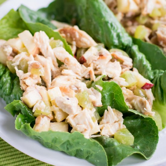 Waldorf Chicken Salad Lettuce Wraps