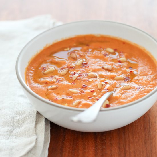 Roasted Tomato-Eggplant Soup