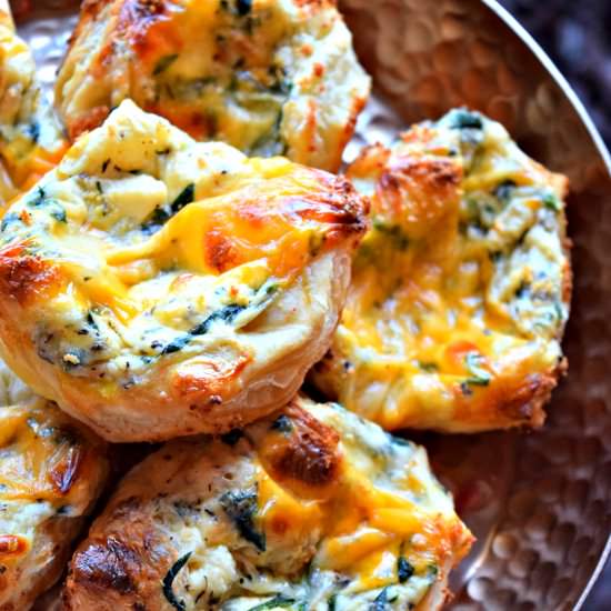 Spinach Paneer Puffs