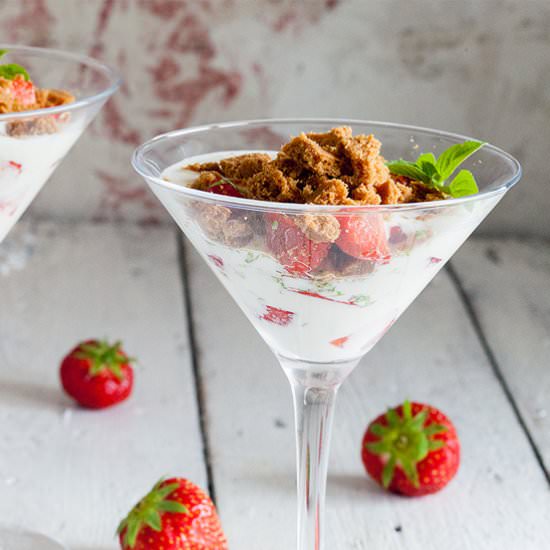 Quark, Strawberry and Coffee Dessert