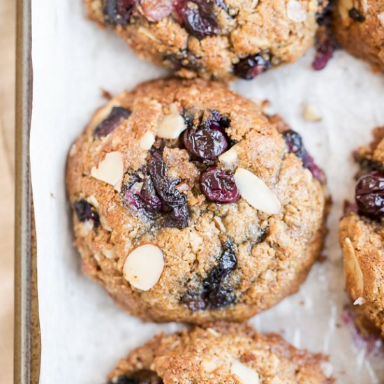 Almond Blueberry Breakfast Cookies