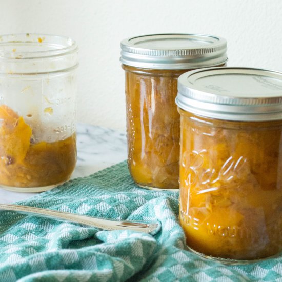 Homemade mango chutney