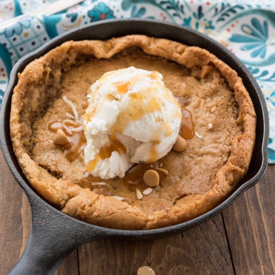 Small Batch Skillet Blondie for two