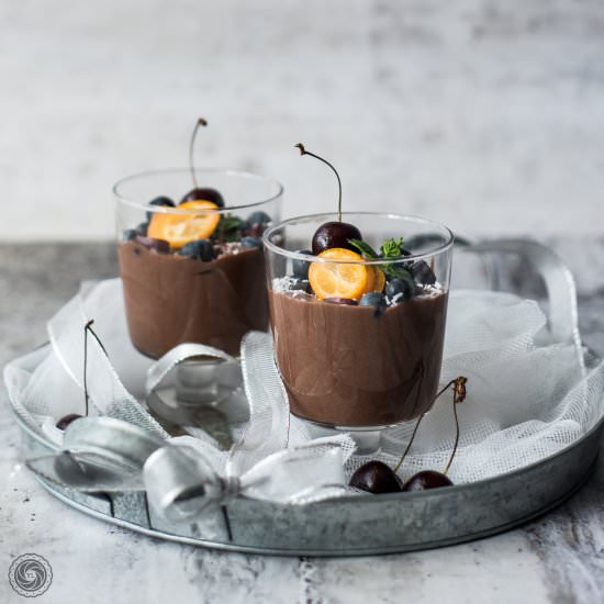 Cocoa millet pudding