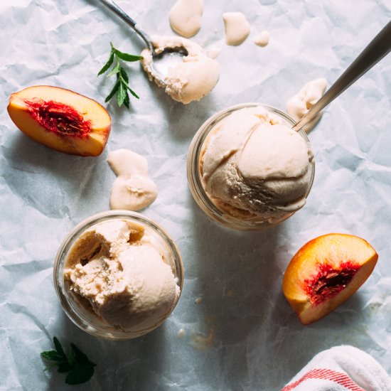 Peach-Bourbon Ice Cream