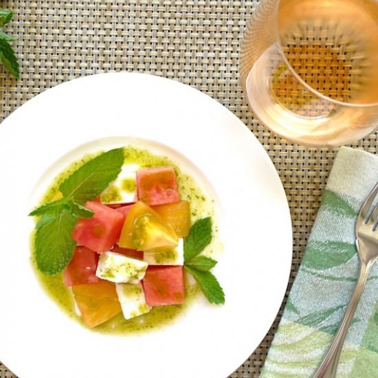 Watermelon Tomato Feta Salad