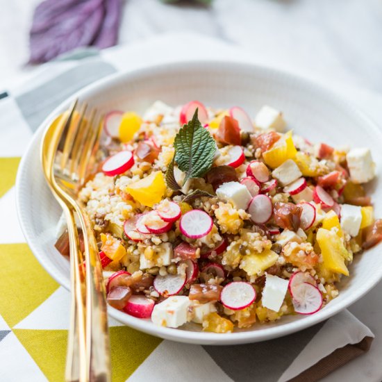 Lentils & Quinoa Salad With Feta