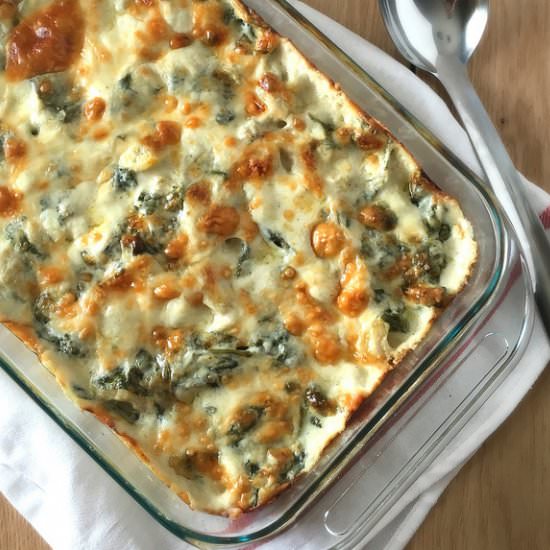 Spinach Artichoke Tortellini Bake