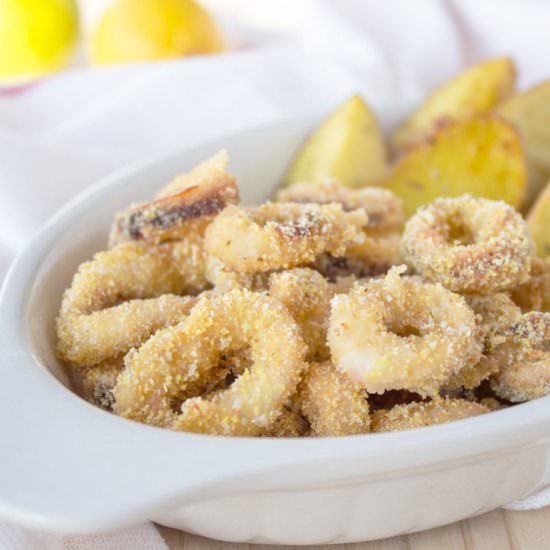 Oven Baked Calamari Rings