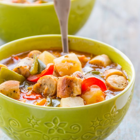 Chicken Sausage Stew with Veggies