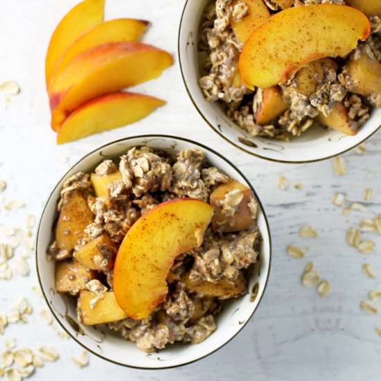 Peach Pie Overnight Oats