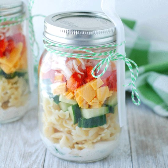 Mason Jar Pasta Salad Shaker