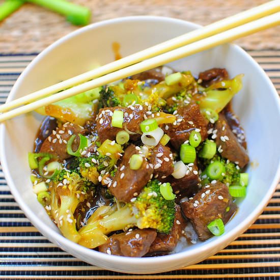 Marinated Beef & Broccoli Stir Fry