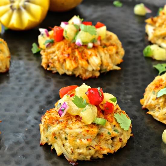 Crab Cakes with Tropical Kiwi Salsa