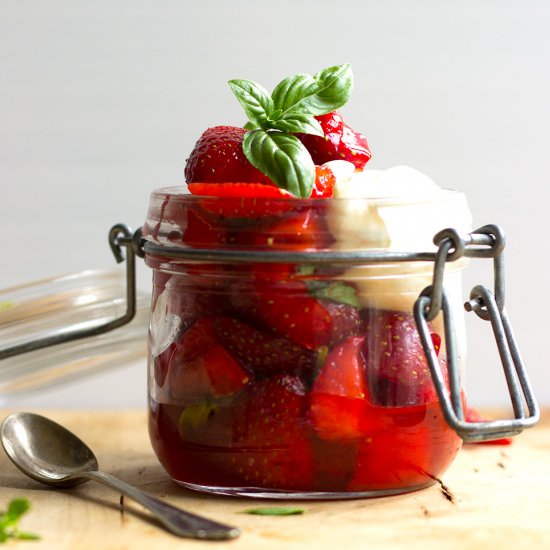 Basil & Lime Marinated Strawberries