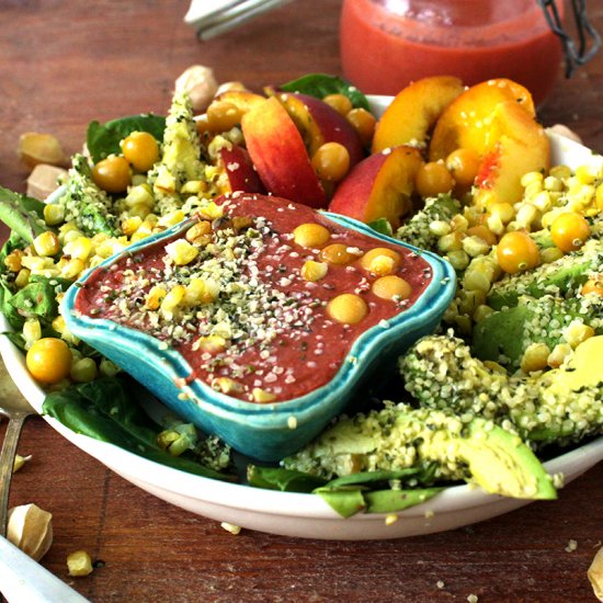 Summer Salad w/ Strawberry Dressing