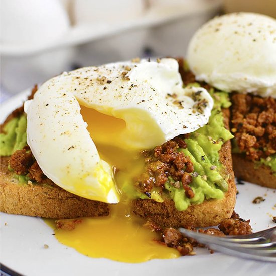 Egg and Chorizo Avocado Toasts