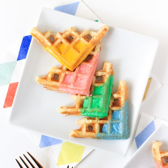 Color Block Waffle Bites