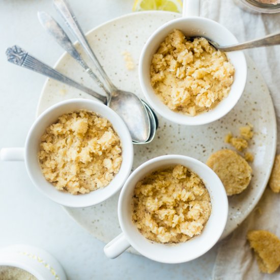 Vegan Lemon Macaroon Mug Cake