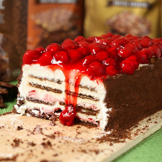 Cherry Chocolate Icebox Cheesecake