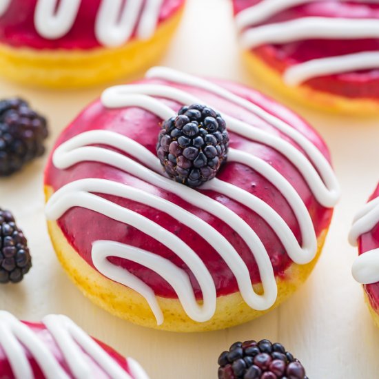 Blackberries and Cream Donuts