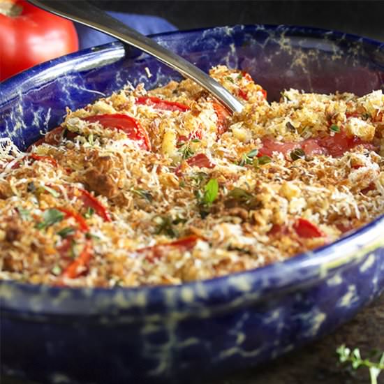 Tomato Gratin with Parmesan Crumbs