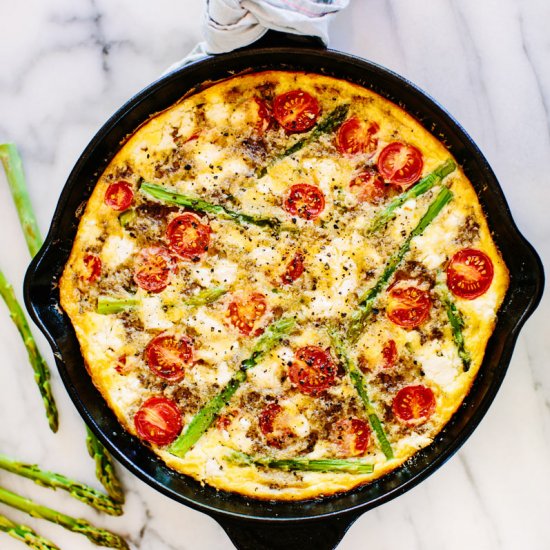 Summer Veg + Bone Marrow Frittata