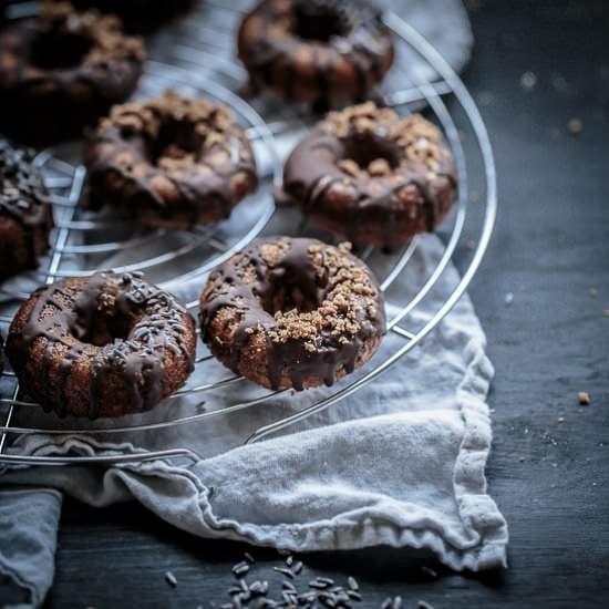 Vanilla Baked Choc Glazed Donut