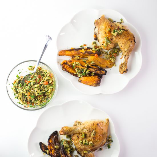 Chicken, Sweet Potatoes and Olives