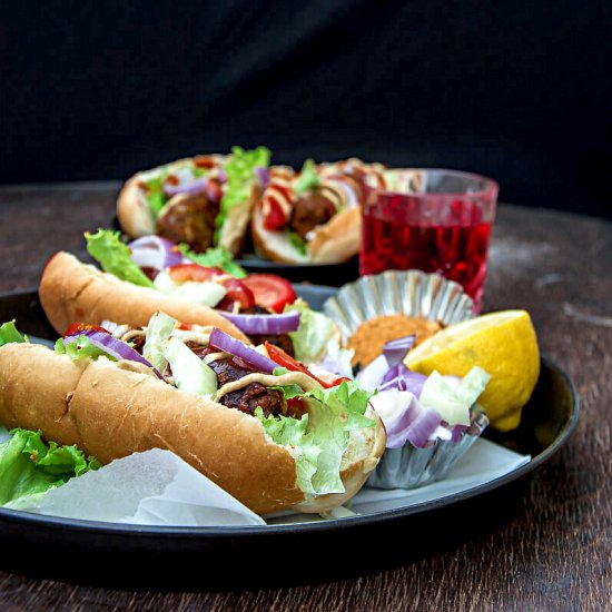 Sweet Potato Cabbage Hot Dogs