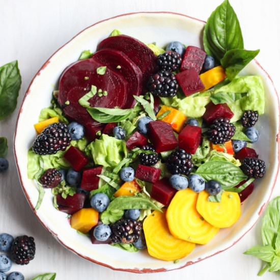 Beet Salad with Berries and Basil