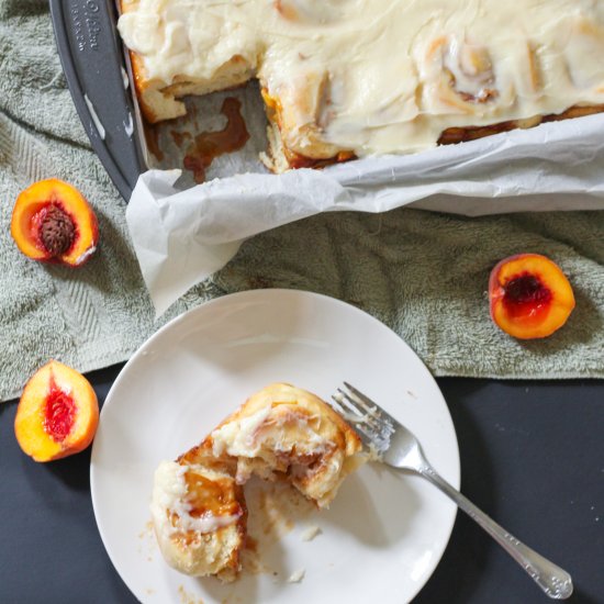 Peach Cinnamon Rolls