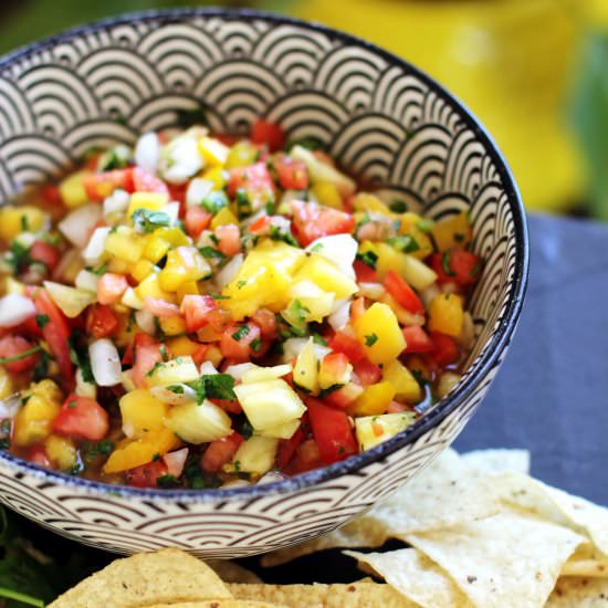 Mango Pineapple Salsa with Serrano