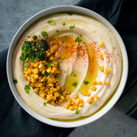 Hummus with Paprika Corn