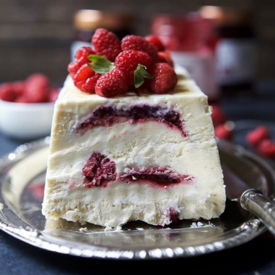 Raspberry Amaretto Semifreddo