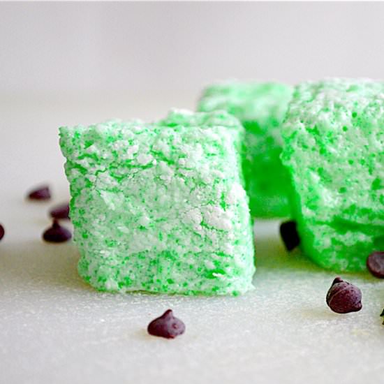 Homemade Mint Marshmallowse