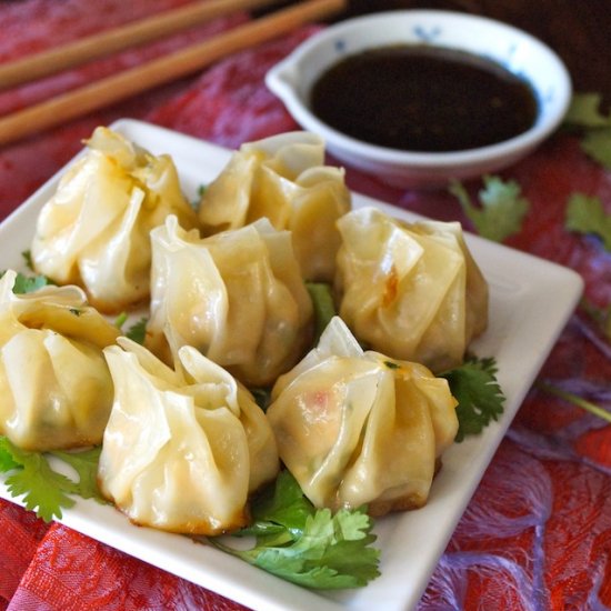 Garlic-Ginger Chicken Dumplings