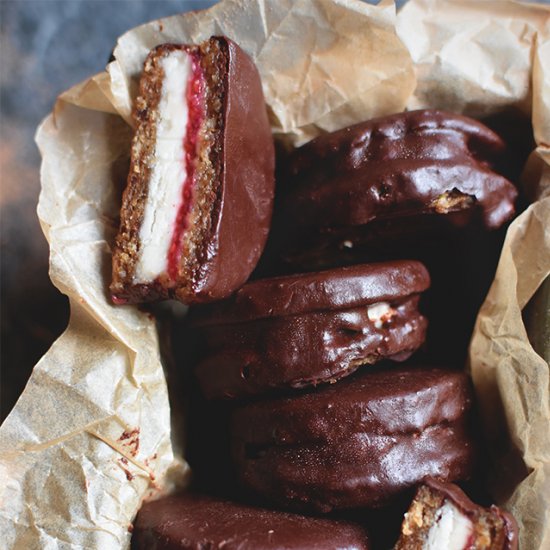 Raw Wagon Wheel biscuits