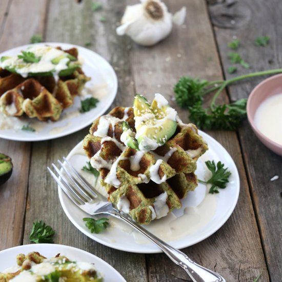 Easy falafel waffle