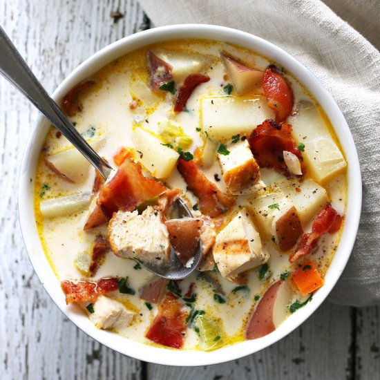 Chicken Potato Chowder with Bacon