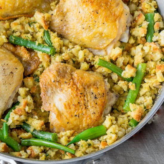 Chicken and Stuffing Skillet