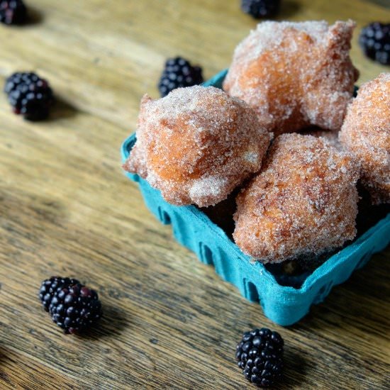 Ricotta Blackberry Doughnuts