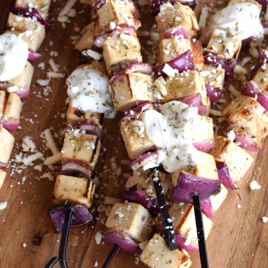 Greek Tofu Skewers