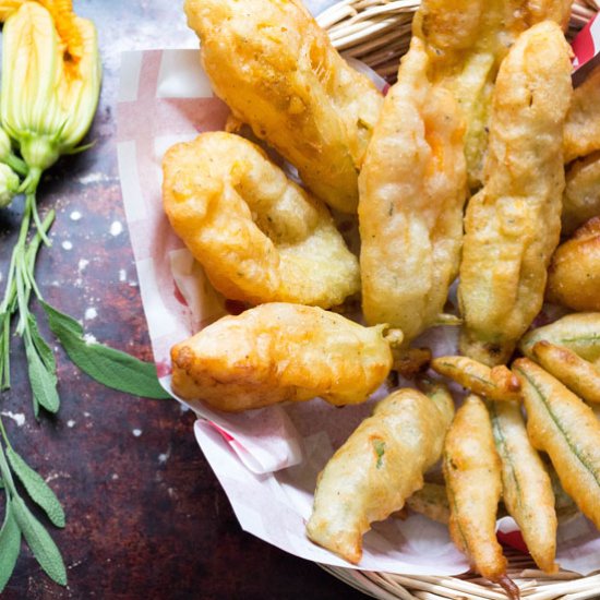 Deep Fried Squash Blossoms